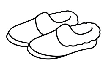 Christmas shoe line art icon