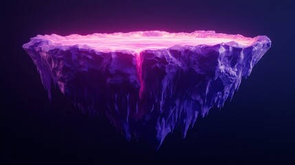 Obraz premium A surreal floating island with vibrant colors.