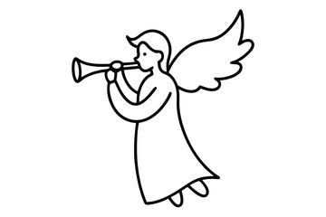 angel with wings vector icon
