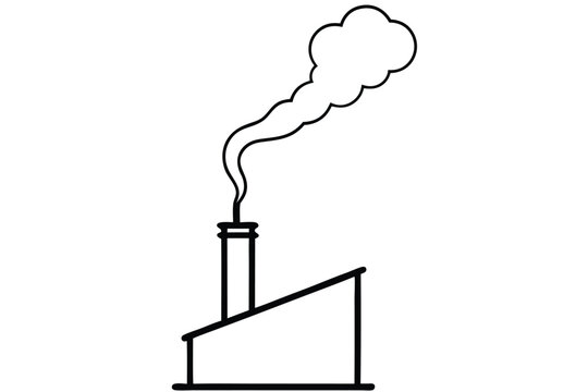 recommend clip art: smoke from a chimney line art icon
