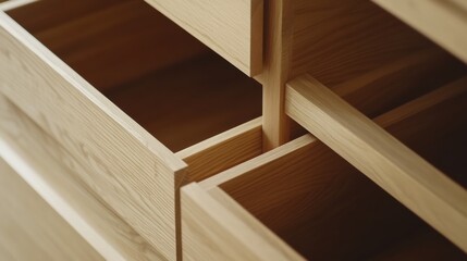 Carpenter assembling wooden kitchen cabinets. Featuring craftsmanship and detail