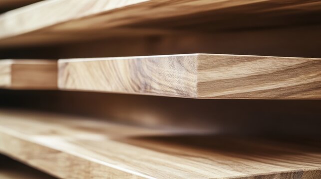 Carpenter assembling wooden shelves for storage. Featuring focus and craftsmanship
