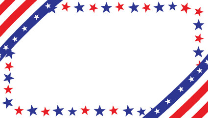 American Flag Banner Background for Independence Day Vector Illustrations