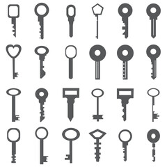 Key icon set. Key vector icon. Key symbol