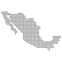 Dotted Mexico map vector illustration