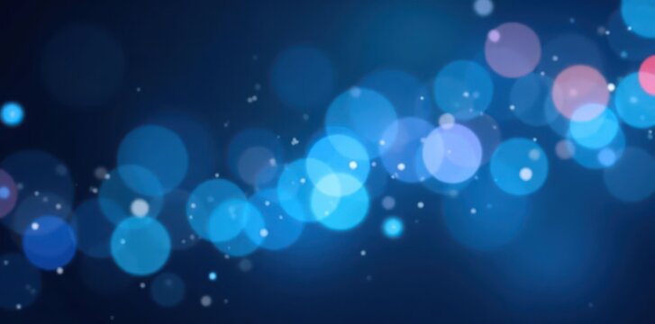 Abstract blue bokeh, shimmering defocused lights , luxury, elegant