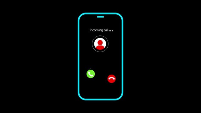 accept call or decline call icon animation phone call icons ui 4k animation on the green screen background red or green phone call icon animation accept or reject call UI animation with chroma key