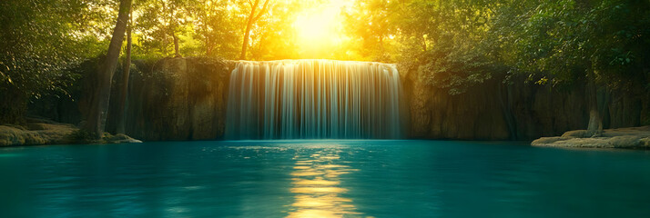 Golden teal abstract background