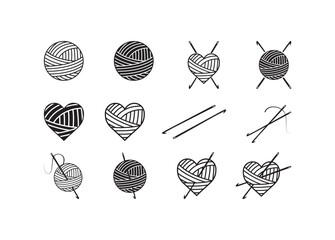 Crochet, Crochet vector bundle, Crochet clipart, Crochet silhouette.	