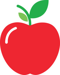 red apple vector illustration