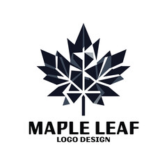 Obraz premium Maple Leaf Vector Logo Design
