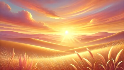 Golden Sunrise Gradient Background