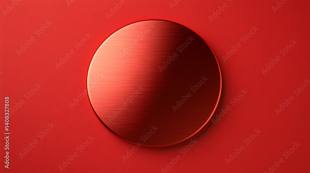 Poster abstract crimson circle with subtle textures: luxurious red background for graphic design and artist