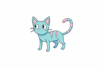 Obraz premium vector illustration of a cat