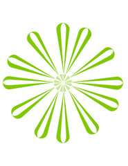 Bombas color verde fondo en blanco 