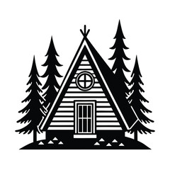 Obraz premium house silhouette vector 