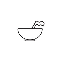 Fruits or Vegetables Bowl with Spoon icon