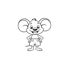 cartoon mouse with cheese