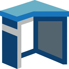 blue box isolated on white