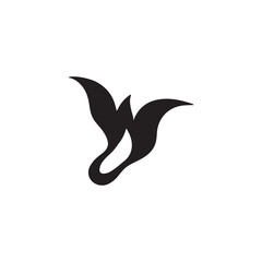 silhouette of a bird icon logo