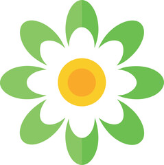 yellow flower on green background