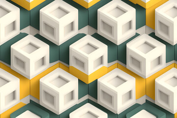 Isometric cube pattern abstract background