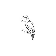 Cute Parrot cartoon art vector