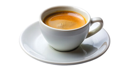 Fototapeta premium Espresso coffee in a cup isolated on white background PNG 