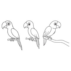 Cute Parrot cartoon art vector