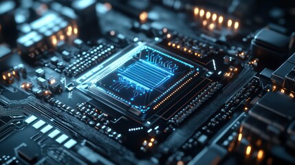 Obraz premium Computer motherboard closeup