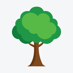 A vector tree isolated on white background