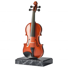 Classic wooden violin isolated on white