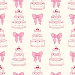 Hand-drawn seashells seamless pattern. Sea creatures. Designed for wrapping paper, packaging, fabric, and textiles. Vector illustration.