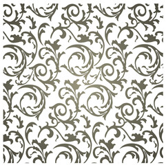 Gradient seamless floral pattern, floral scroll pattern or a foliate scroll pattern, Floral Elements,