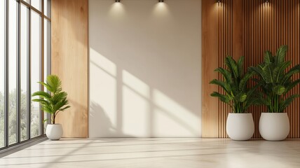 Minimalist Interior With Lush Greenery