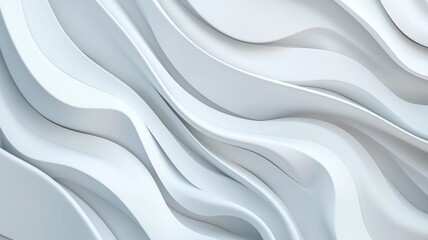 Obraz premium Graceful White Waves Inspire Calm