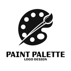 Paint Palette Vector Logo Design