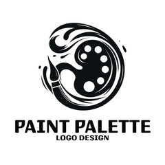 Paint Palette Vector Logo Design