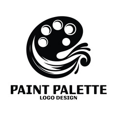 Paint Palette Vector Logo Design