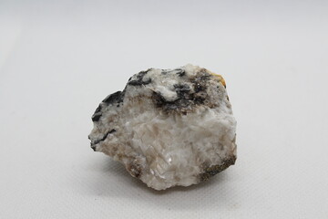 White Calcite isolated on a white background