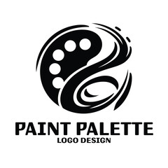 Naklejka premium Paint Palette Vector Logo Design