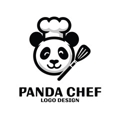 Panda Chef Vector Logo Design