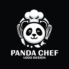 Panda Chef Vector Logo Design