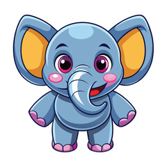 Obraz premium Cute cartoon elephant (1)