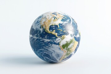 Fototapeta premium A detailed 3D model of planet Earth, showcasing continents and oceans.