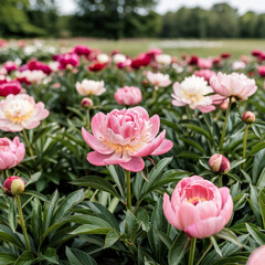 Fototapeta premium meadow of peony flower