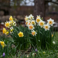 Obraz premium daffodils in the garden