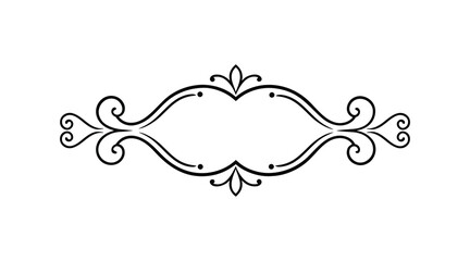 Vintage floral frame design with ornate vector swirls