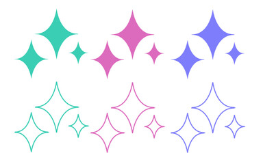 AI icons stars set different colors vector
Vector set stars artificial intelligence icons