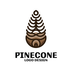 Pinecone Vector Logo Design